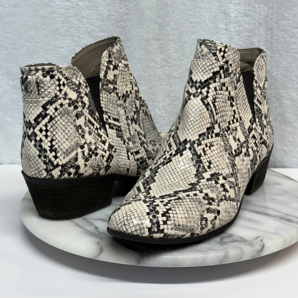 Circus By Sam Edelman Pipper‎ Booties Women 8 Snakeskin Faux Leather Festival